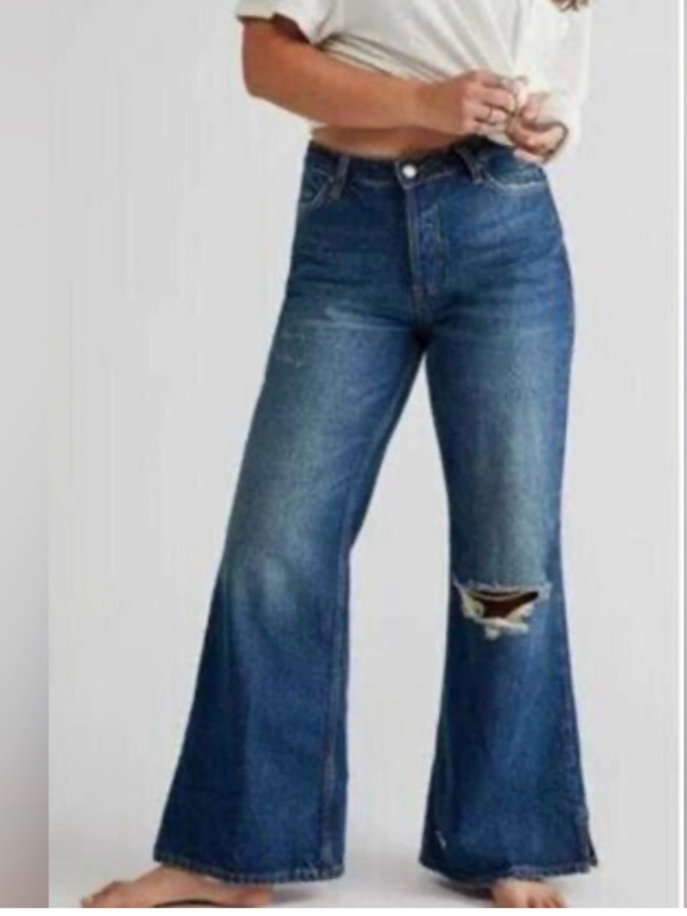 NWT Free People CRVY Misfit Flare Jeans